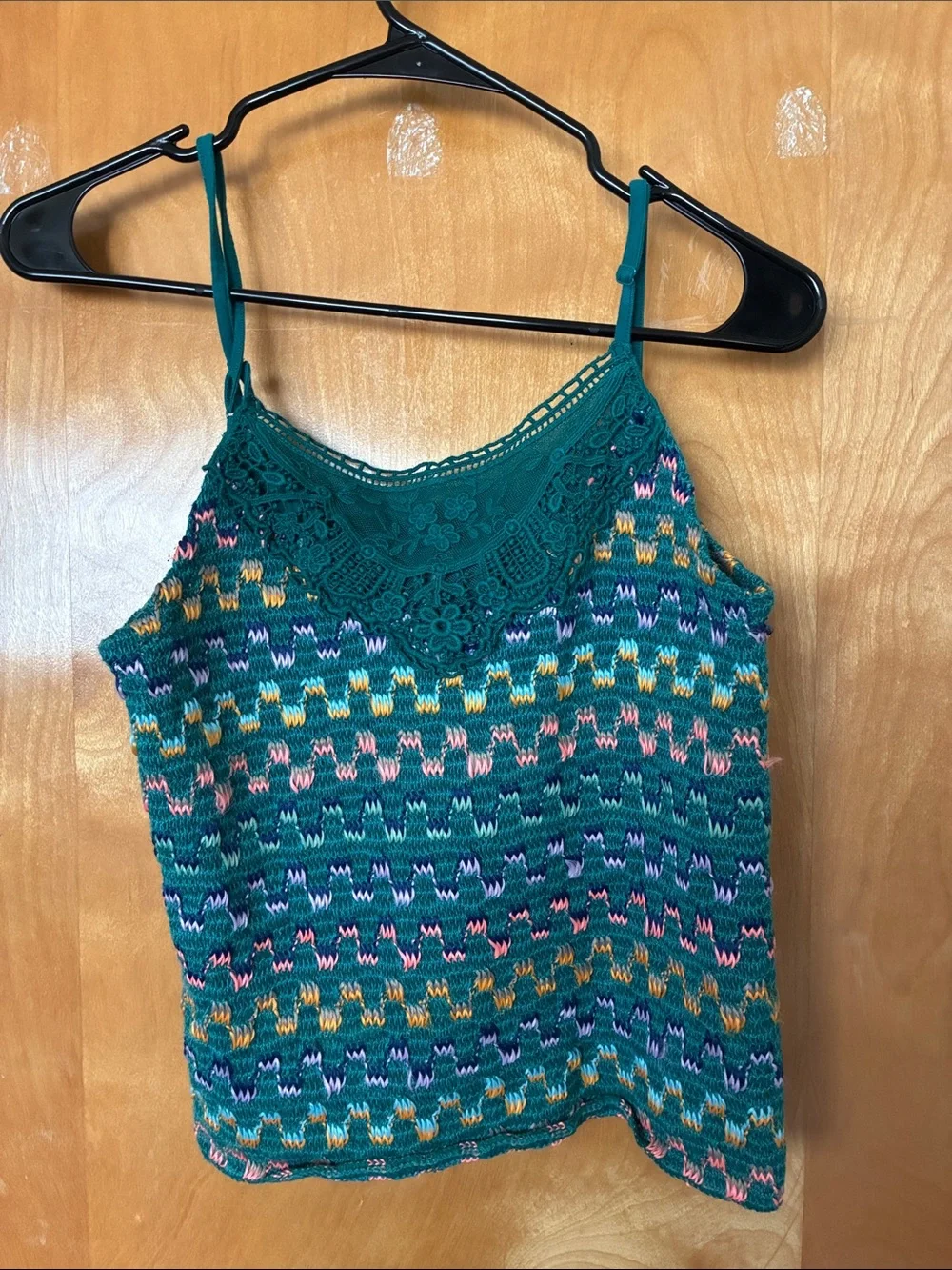 Free people Trim Teal Knit Camisole Tank Top - Women sp